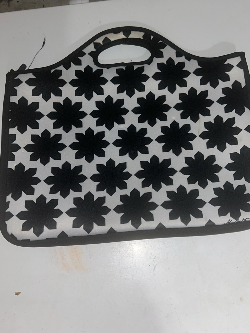 Macbeth Collection by Margaret Josephs Black and White Floral Tote - Picture 6 of 8